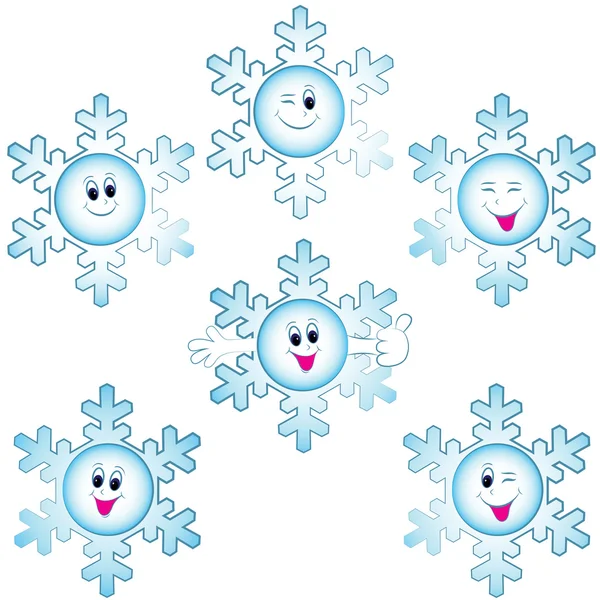 Christmas snowflakes icon set — Stock Photo, Image