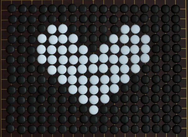Amor coração em forma de goe boardgame — Fotografia de Stock