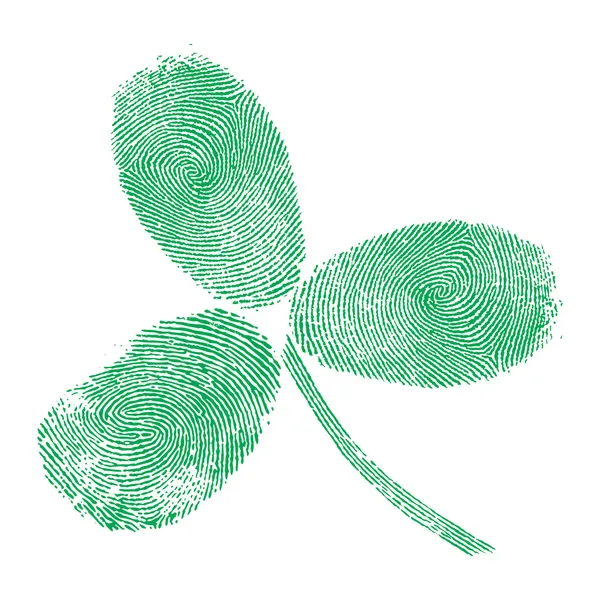 Shamrock fingerprint — Stock Vector