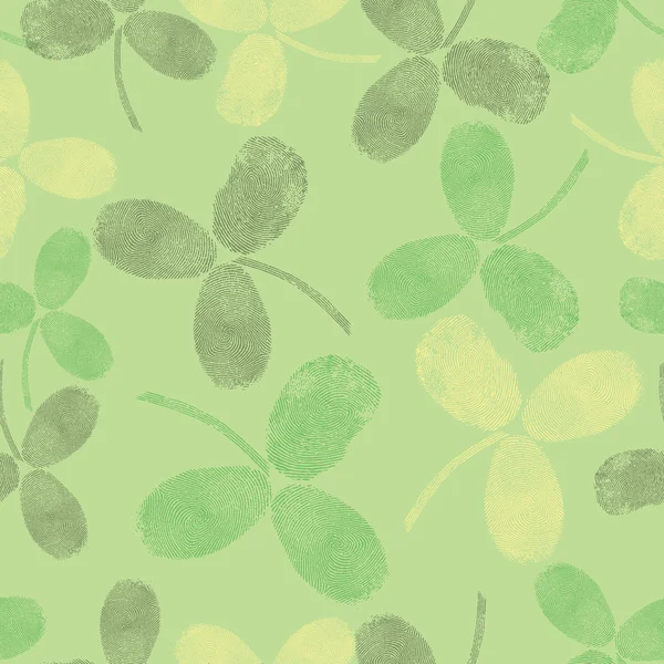 Vector seamless pattern with green leaves — Stock Vector