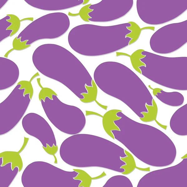 Eggplant. Vector illustration. Isolated on white background. — Stock Vector