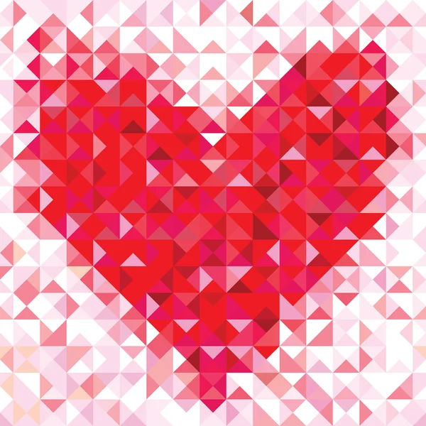 Seamless love pattern of geometric heart — Stock Vector