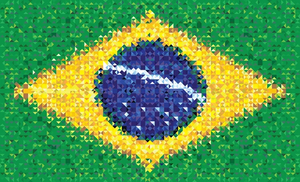 Bandeira do Brasil, textura vetorial — Vetor de Stock