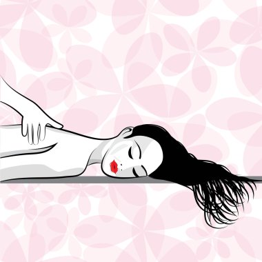 Masaj, spa salonda kadın vücudunda. Güzellik tedavi konsepti.