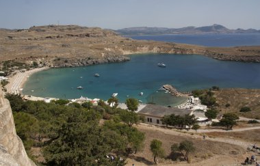 gelen yukarıdaki lindos ana plaj göster