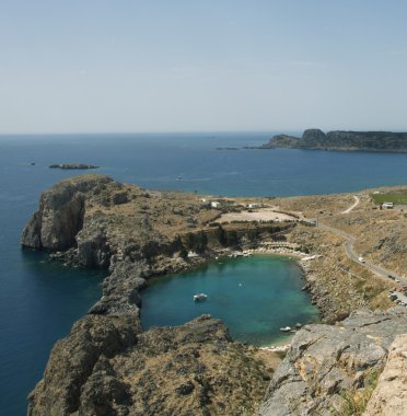 St Paul'ın Bay adlı Lindos Rodos Adası Yunanistan