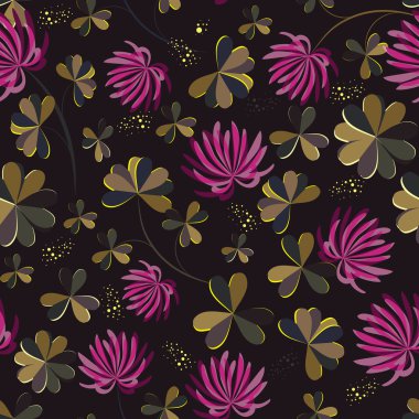 Dikişsiz çiçek yonca yaprağı.