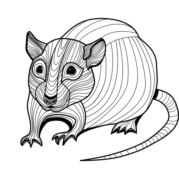 Animal Illustration von Ratten- oder Mauskopfvektoren für T-Shirts. — Stockvektor