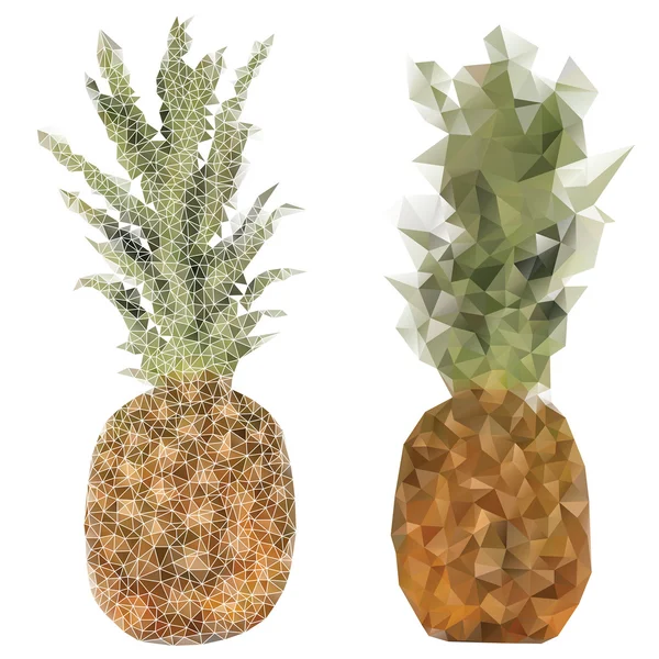 Ananas isolé sur fond blanc — Image vectorielle