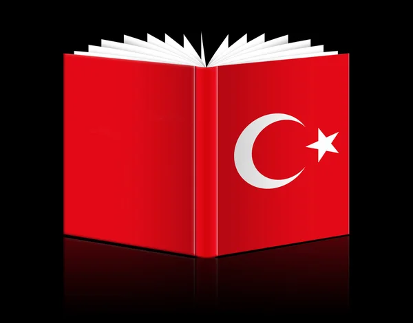 Libro abierto - Bandera de Turquía — Foto de Stock