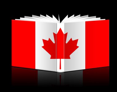 open book - Canadian flag clipart