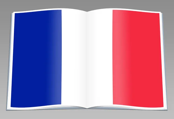 Boek vlag Frankrijk — Zdjęcie stockowe