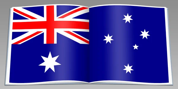 Kniha zachycující vlajka Austrálie — Stock fotografie