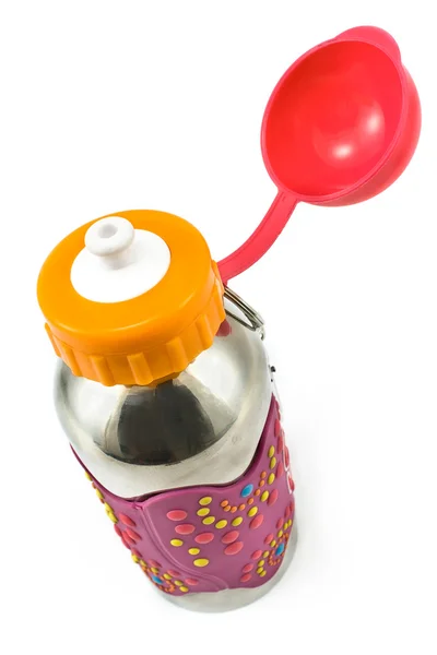 Colorful aluminum water flask — Stock Photo, Image