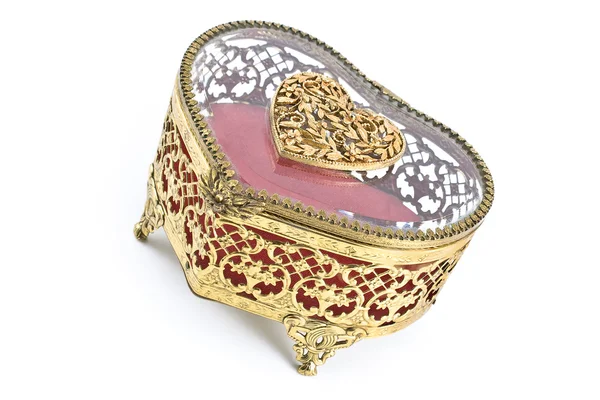 Golden jewelry box — Stock Photo, Image