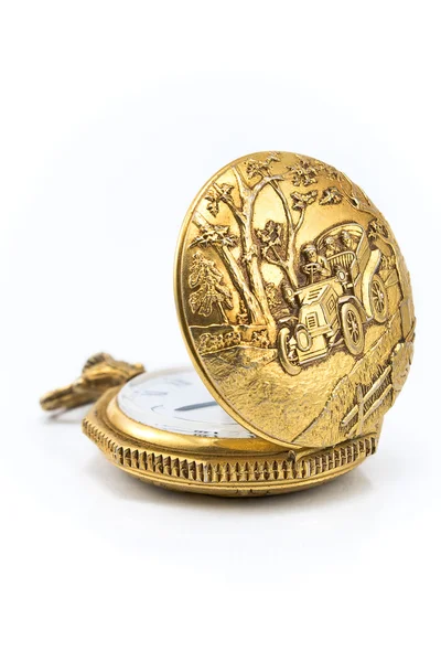 Oude gouden zakhorloge — Stockfoto