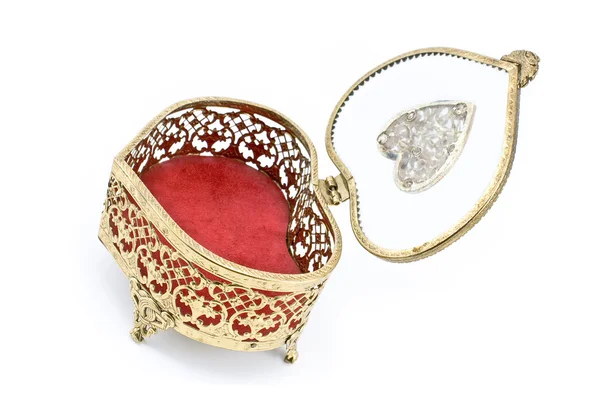 Golden jewelry box — Stock Photo, Image