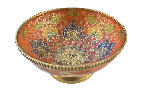 Antique brass bowl — Stock Photo, Image