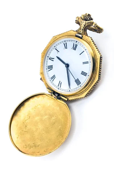 Starožitné zlaté kapesní hodinky — Stock fotografie
