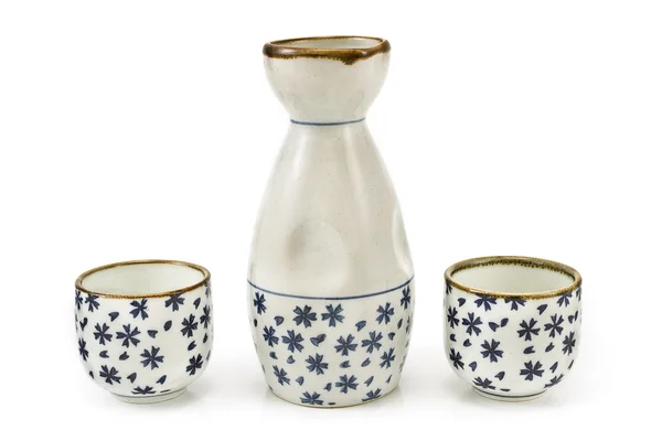 Jarrón y tazas de porcelana antigua — Foto de Stock