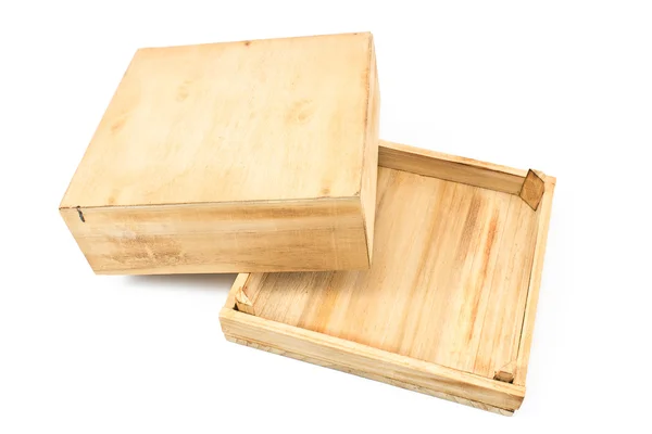 Caja de madera abierta — Foto de Stock