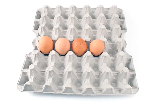 Ovos em cartão — Fotografia de Stock