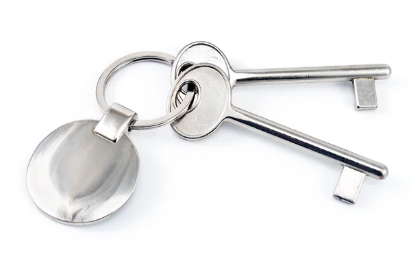 Keys with metal tag — Stock Photo, Image