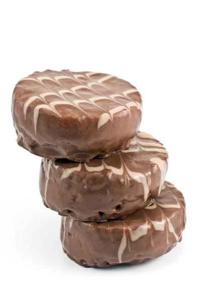 Tre chokladkakor — Stockfoto