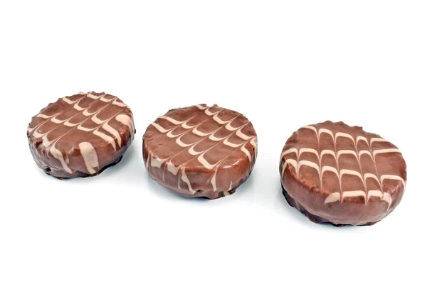 Három csokis sütemény — Stock Fotó