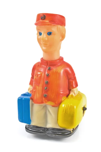 Bellboy leksak med bagage — Stockfoto