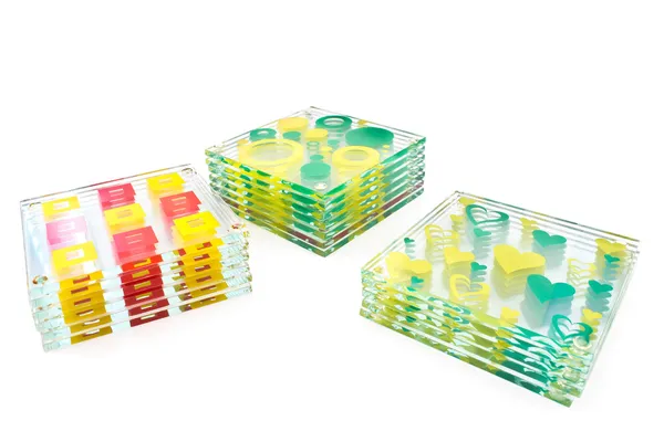 Kleurrijke coasters voor glas — Stockfoto