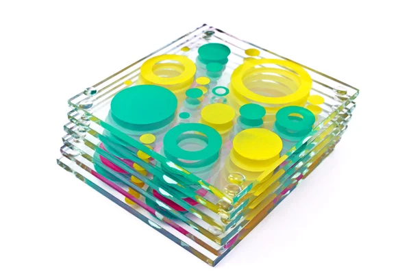 Kleurrijke coasters voor glas — Stockfoto