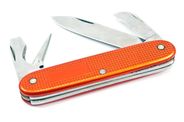 Vintage červené švýcarský armádní nůž nástroj — Stock fotografie