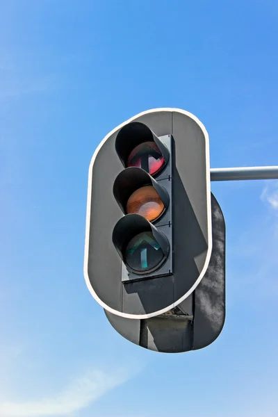 Traffic lights against sky background — Stock Photo, Image