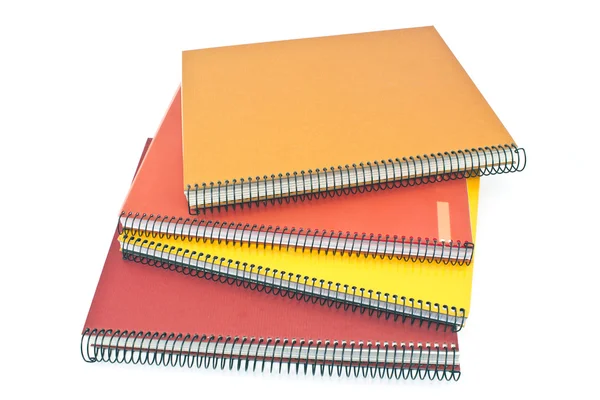 Stack of spiral notebooks — Stock Photo, Image