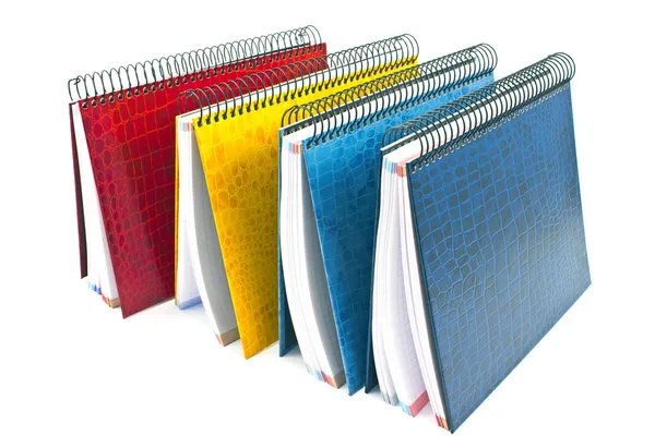 Cadernos espirais coloridos — Fotografia de Stock