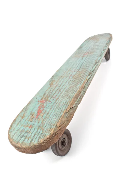 Old wooden skateboard — Stock Photo, Image