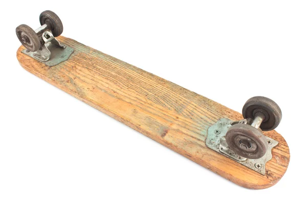 Old wooden skateboard — Stock Photo, Image