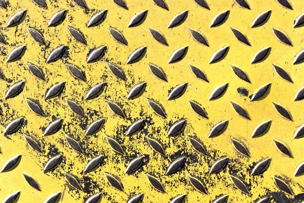 Grunge fond de surface en fer noir et jaune — Photo