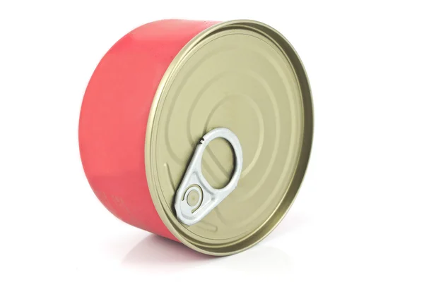 白で隔離される缶詰パテ — ストック写真