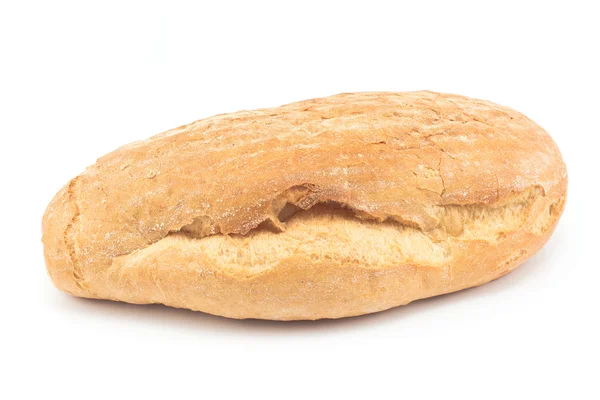 Ev yapımı ekmek üzerine beyaz izole — Stok fotoğraf