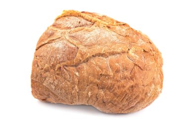 Yarı zenci ev yapımı ekmek üzerine beyaz izole