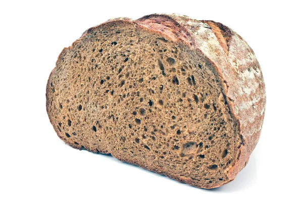 Elszigetelt fehér fekete kenyérrel — Stock Fotó