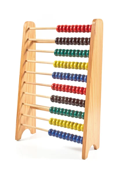 Abacus colorido isolado em branco — Fotografia de Stock