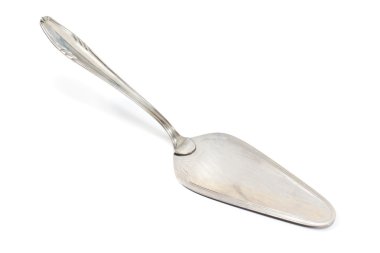 beyaz izole kek için spatula