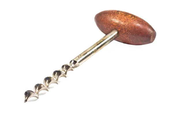 Vintage corkscrew isolerad på vit — Stockfoto