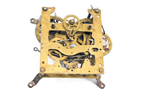 Mecanismo interno do relógio de alarme antigo — Fotografia de Stock
