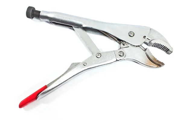 Adjustable metallic pliers isolated on white — Stock Photo, Image