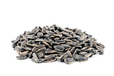 ayçiçeği tohumu üzerine beyaz izole