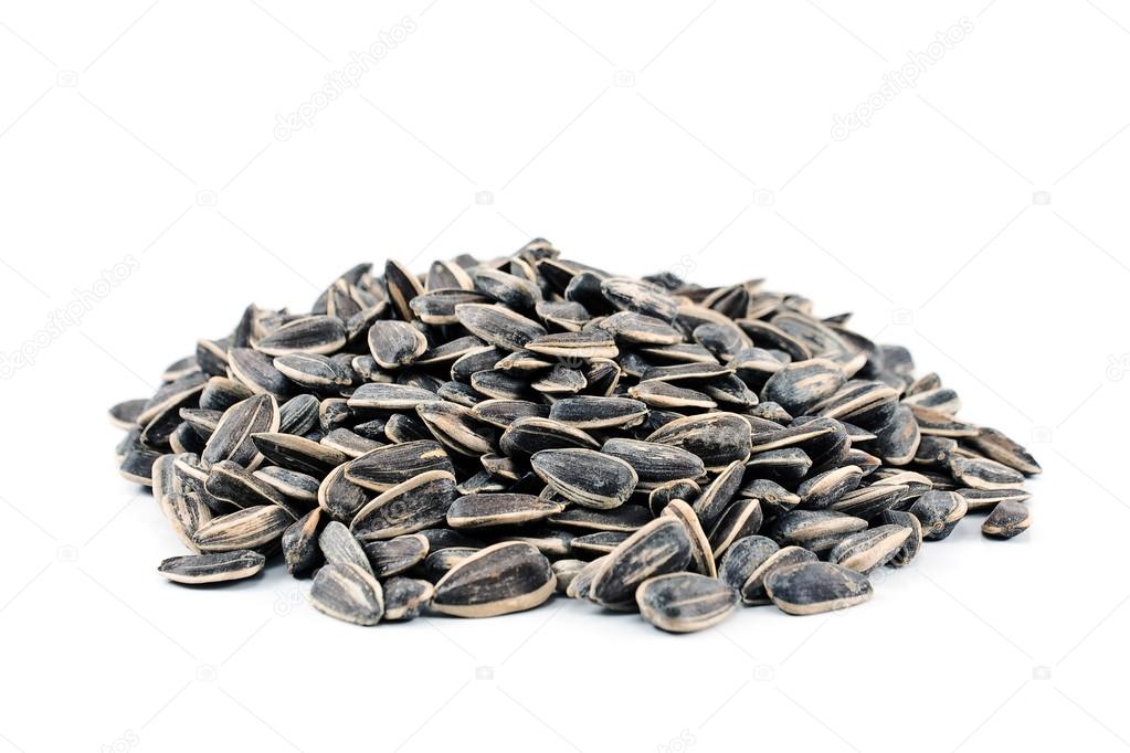 Sunflower seeds isolated on white Stock Photo by ©gavran333 39527609